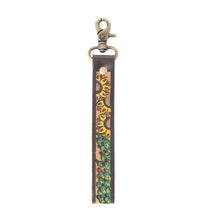 HAND-TOOLED STRAP KEY FOB