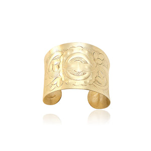 Medallion Sun Golden Cuff
