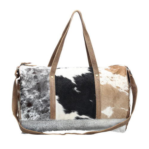 Compact Cowhide Duffle Bag
