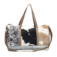 Compact Cowhide Duffle Bag