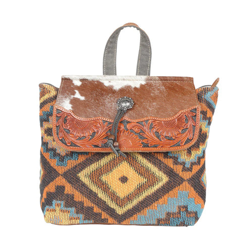 Simple Tooled Accents Garnet Backpack Bag