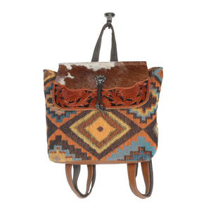 Simple Tooled Accents Garnet Backpack Bag