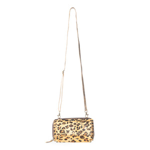 Sassy Gilded Leopard Cowhide Convertible Wallet