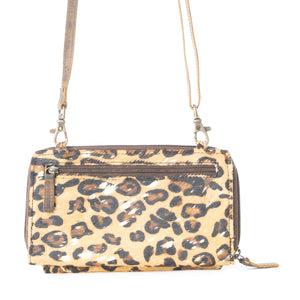 Sassy Gilded Leopard Cowhide Convertible Wallet