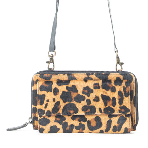 Sassy Leopard Cowhide Convertible Wallet