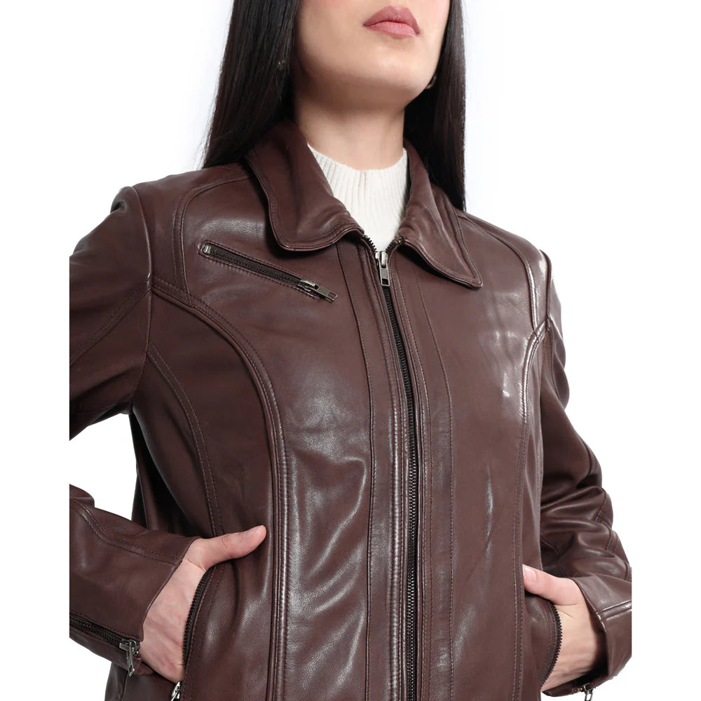 The Retro Genuine Leather Women’s Jacket
