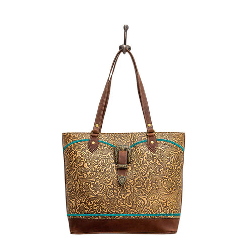 Sapience Leather Buckle Tote Bag