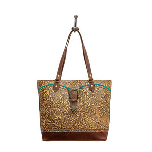 Sapience Leather Buckle Tote Bag