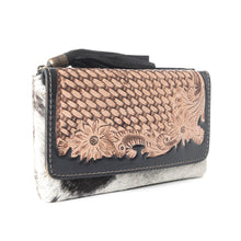 Pure Soul Tooled Leather & Cowhide Wallet