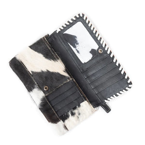Felicity Tooled Leather & Cowhide Wallet