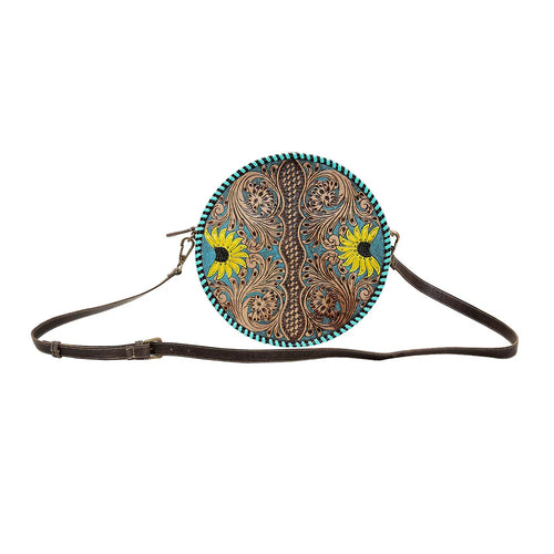 The Boho Teal Canteen Leather Bag