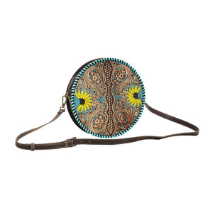 The Boho Teal Canteen Leather Bag