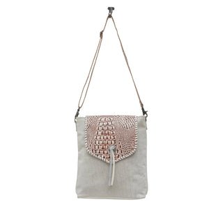Smokey Gator Leather and Cowhide Bag