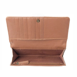 The Lasting Impression Tooled Leather & Cowhide Wallet
