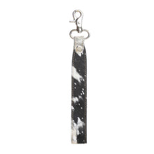 Glitzy Cowhide Handle Keychain