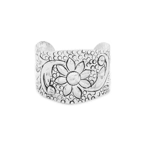 Desert Daisy Cuff Bracelet in Silver-Tone
