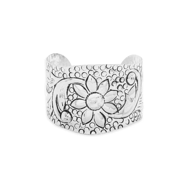 Desert Daisy Cuff Bracelet in Silver-Tone