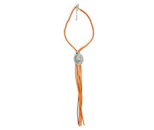 Skyfire Braided Leather Concho Necklace