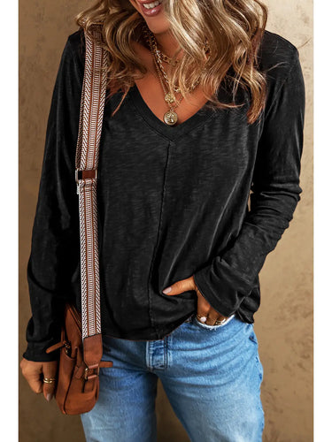 Seamingly Casual Long Sleeve Top