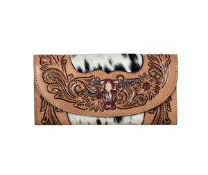 Herd Spirit Hand-Tooled Cowhide Wallet