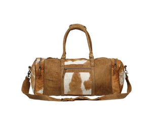 Cinnamon Cowhide Traveller Duffle Bag