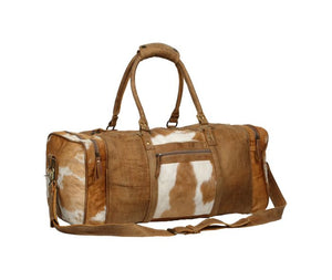 Cinnamon Cowhide Traveller Duffle Bag