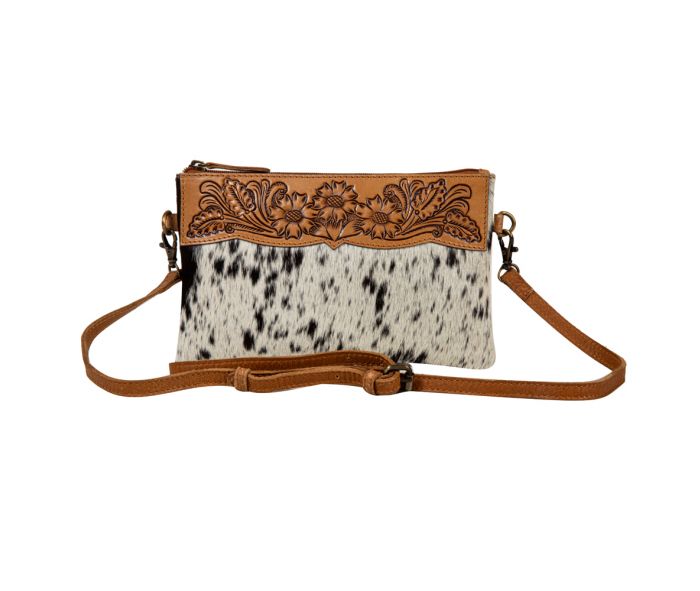 Magnolia Grove Hand-Tooled Cowhide Bag