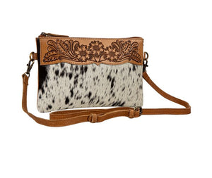 Magnolia Grove Hand-Tooled Cowhide Bag