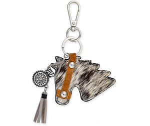 Pony Up Leather Keychain