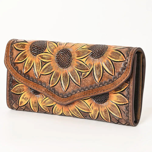 Sunflower Snap Leather Wallet