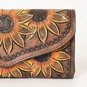 Sunflower Snap Leather Wallet