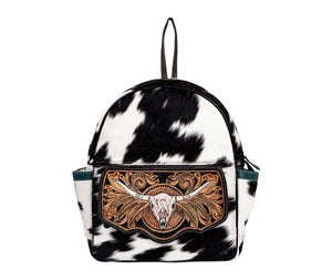 Herd Spirit Cowhide Tooled Backpack 🎒 Bag