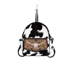 Herd Spirit Cowhide Tooled Backpack 🎒 Bag
