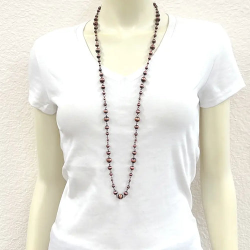 Handmade Copper Navajo Bead Necklace