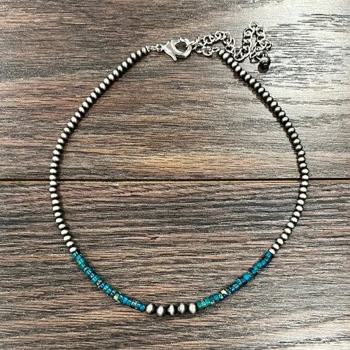 Handmade Gemstone, Navajo Bead Necklace