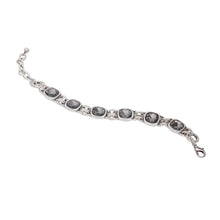 Smokey Crystal Pewter Bracelet