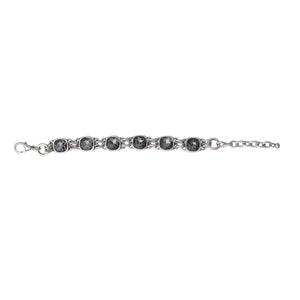 Smokey Crystal Pewter Bracelet