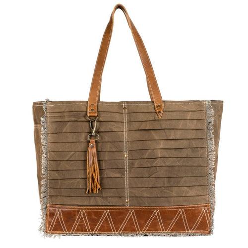 Vintage Shutter Leather & Canvas Weekender