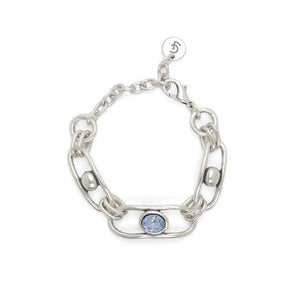Crystal & Links Chain Bracelet