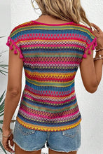 The Textured Tassel Sleeve Boho Top