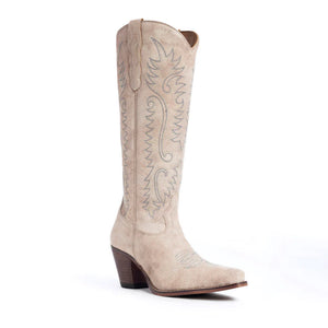 Prairie Leather Boots in Ivory