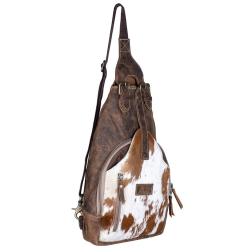 Quinby Cowhide & Leather Sling Bag