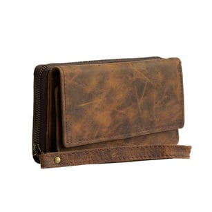 The Salvage Worn Leather Wallet Clutch