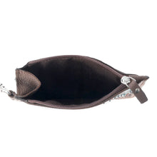 Aztecca Brown & Turquoise Accented Handtooled Leather Card Holder