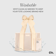 Special Edition Bow Ecru Raffia Beach Tote With Phone Pouch