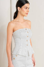 Nautical Natalie Strapless Corset Top