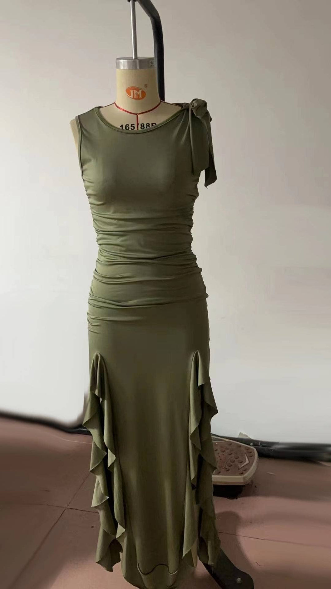 Western Cowgirl Coachella Ruffled Slit Dress