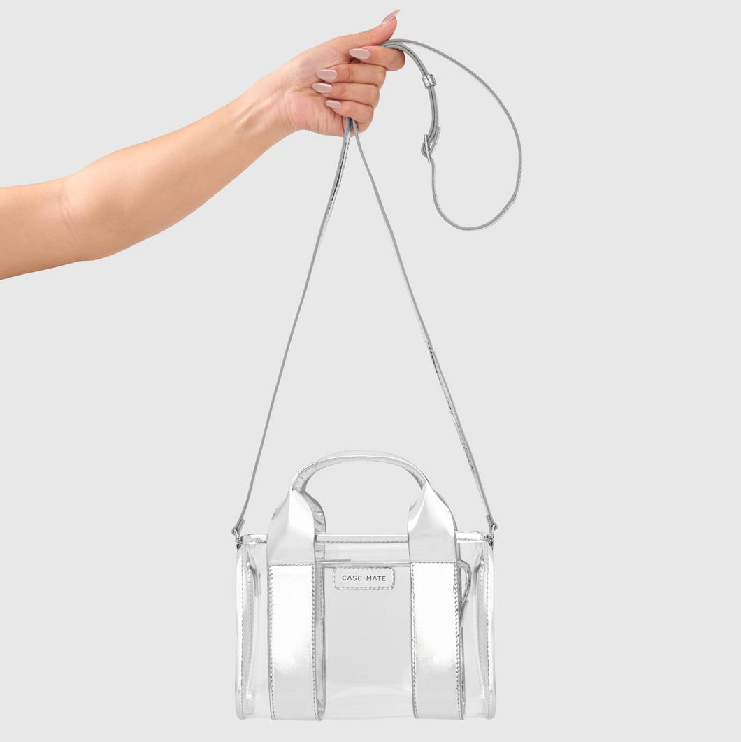 Case-Mate Stadium Approved Micro Tote Bag: Silver