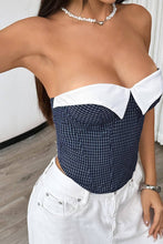 Ahoy Navy & White Corset Top