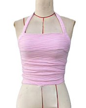Cute & Stylish Bow Tie Halter Neck Crop Top in White
